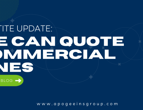 Apogee Appetite Update: We Can Now Offer Commercial Lines